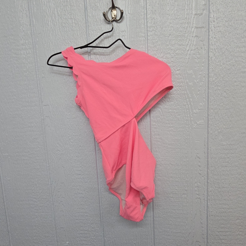Girls Size 16 Old Navy Pink One-Shoulder Swimsuit